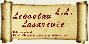 Leposlav Lašarević vizit kartica